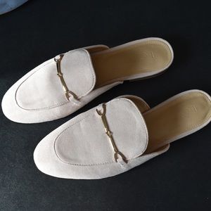 NWOB Loft solid loafer slide, rosebud pink